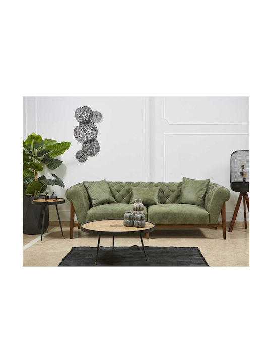 Verde Τριθέσιος Καναπές Verde Rust 240x47x77εκ.