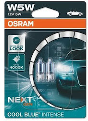 Osram Lămpi Autoturismului Cool W5W Albastru