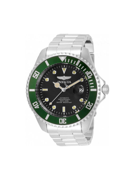 Invicta Pro Diver Watch Automatic with Silver Metal Bracelet