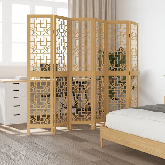 vidaXL Decorativ Paravan Lemn cu 6 Panouri 210x180cm