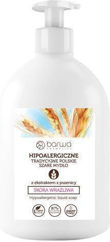 Barwa hypoallergenes traditionelles graues Flüssigseife Weizenextrakt 500ml