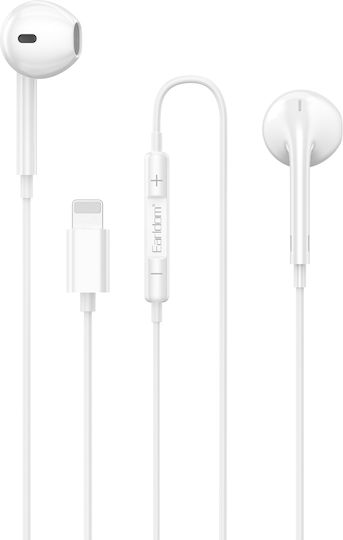 Earldom Et-e69 In-ear Handsfree Ακουστικά με Βύσμα Lightning Λευκό