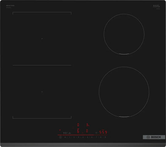 Bosch Serie 6 Smart Induction Cooktop Autonomous with Child Lock Function 59.2x52.2εκ.