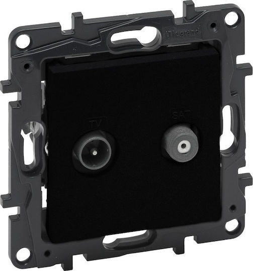 Legrand Niloe TV-Antenna Socket Front in Black Color 863576