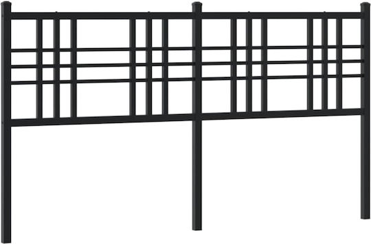 vidaXL Metallisches Kopfteil für Bett Schwarz 166x90cm