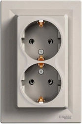 Schneider Electric Asfora Διπλή Πρίζα Ρεύματος Schneider Electric Asfora Διπλή Πρίζα Ρεύματος