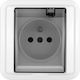 KOS Priză Electrică Mortice Simplă Rezistentă La Apă Albă