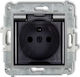 Karlik Single Power Socket Waterproof Silver