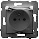 Ospel Aria Single Walled Power Socket Waterproof with Lid Transparent