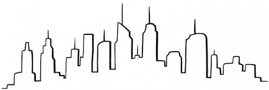 Autocolant Decorativ De Perete Skyline 1 Buc 50x70 Cm Atmosphera
