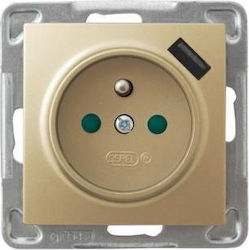 Ospel Μονή Πρίζα Ρεύματος με 1 Θύρα USB Ospel Μονή Πρίζα Ρεύματος με 1 Θύρα USB
