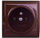 Ospel Bis Single Walled Power Socket Brown