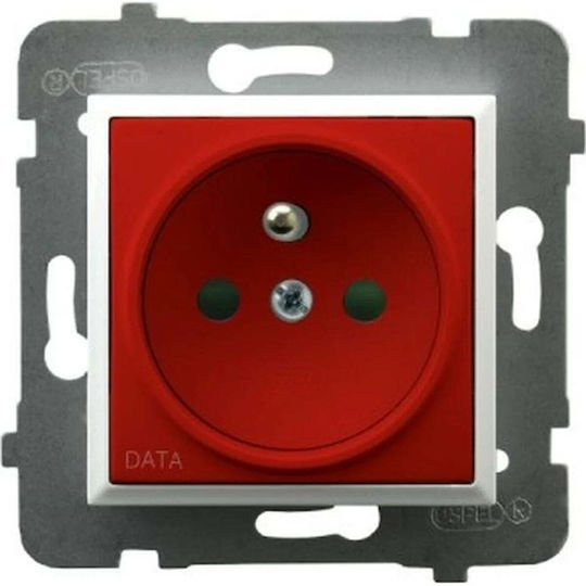 Ospel Aria Single Walled Power Socket Red