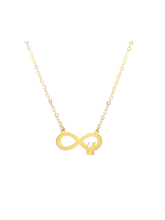 Dio Jewellery Lab Necklace Infinity from Gold Plated Silver