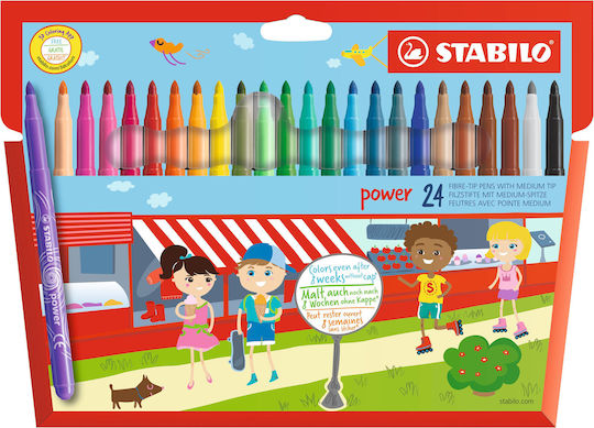 Stabilo Power Marker cu Vârf Mediu 24 Buc 208582