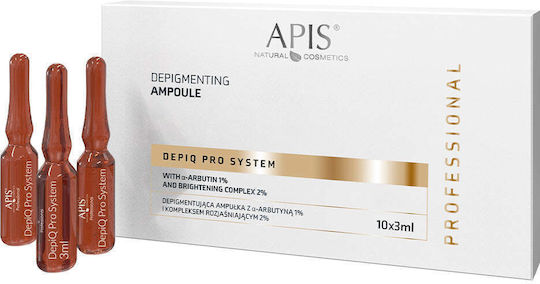 Apis Depiq Pro System Серум за Пигментация А-арбутин 1% Комплекс за Светльо 2% 10x3ml