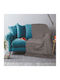 Kipper Chain Three-Seater Sofa Throw 180x300cm Light Gray