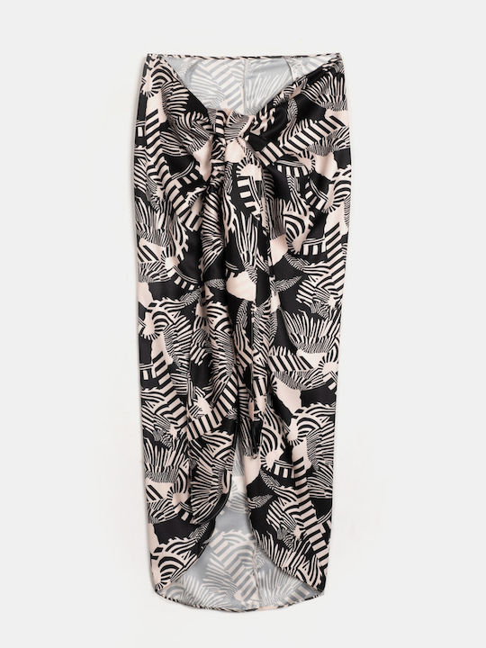 Γυναικείο Beachwear Rock Club Πολυμορφική Φούστα Παρεό Macacao Print Regular Fit Lycra Γυναικείο Beachwear Rock Club Πολυμορφική Φούστα Παρεό Macacao Print Regular Fit Lycra