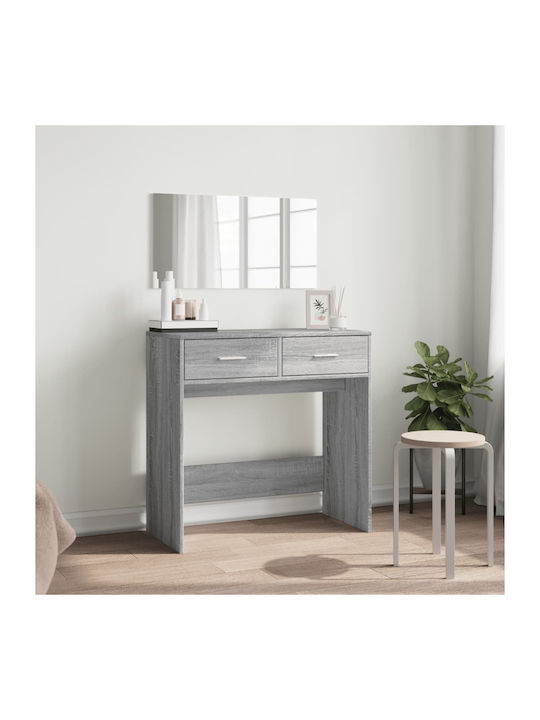 Floor-standing Bedroom Makeup Table Wooden Grey...