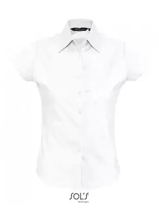 Sol's Women's Short Sleeve Shirt White