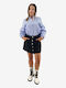Women's Checked Long Sleeve Shirt Blue