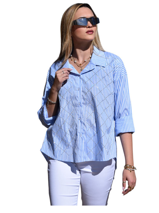 Zilan Women's Striped Long Sleeve Shirt Stripes