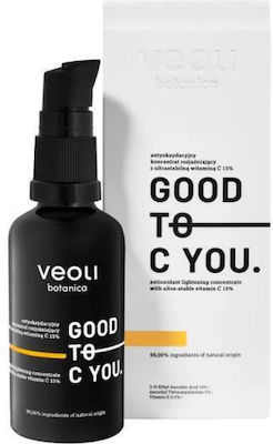 Veoli Botanica Feuchtigkeitsspendend Serum Gesicht mit Vitamin C für Glanz , Aufhellung & Falten 40ml