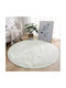 Rug Round White Lime