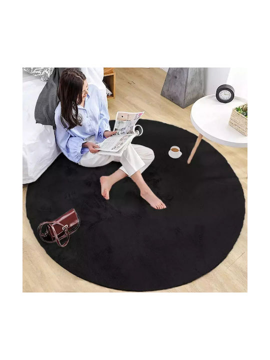 Rug Round Black