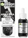 Garnier Pure Active AHA + BHA + Charcoal Soothing Serum Face with Niacinamide & Salicylic Acid for Detoxification & Firming 30ml