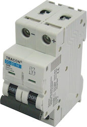 Tracon Electric Αυτόματη Ασφάλεια 10A Διπολική AC/DC DC-2C-10