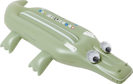 Sunnylife Kinder Pool Schwimmring Liege Keks Krokodil Khaki