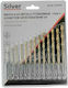 Silver Star Set of 13 Drills Titanium with Hexagonal Shank for Metal
