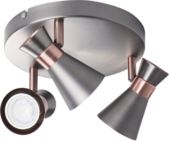 Kanlux Deckenleuchte Silber mit Fassung GU10