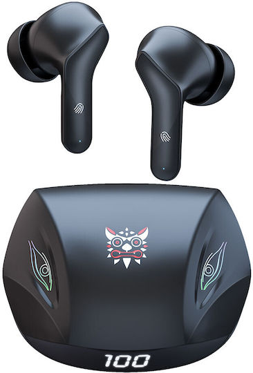 Onikuma T33 In-ear Bluetooth Handsfree Ακουστικά με Θήκη Φόρτισης Μαύρα