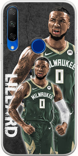 Nba Stars - Damian Lillard Huawei Umschlag Rückseite Silikon Mehrfarbig (Honor 9X)