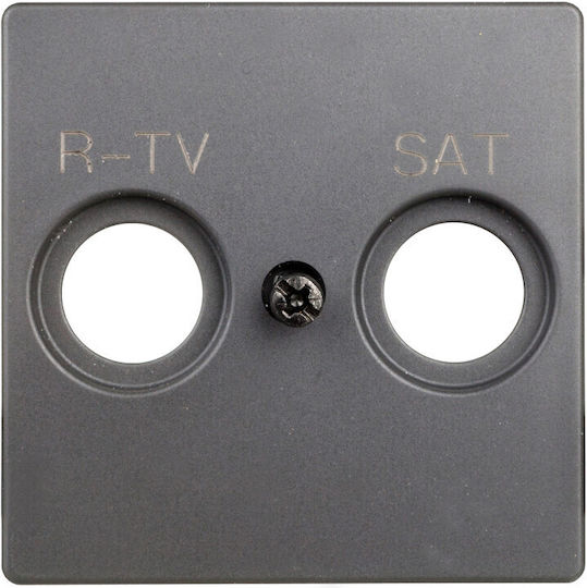 Kontakt-Simon TV-Antenna Socket Front in Gray Color TSI-82097-38