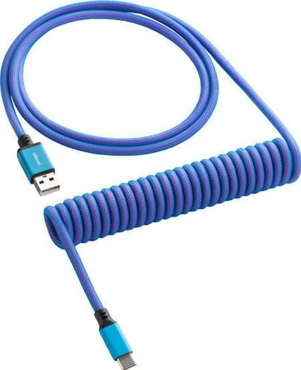 Cablemod Spirale USB 2.0 Kabel USB-C männlich - USB-A Blau 1.5m (CM-CKCA-CLB-ILB150ILB-R)