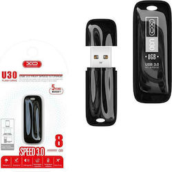 XO 8GB USB 3.0 Stick Μαύρο