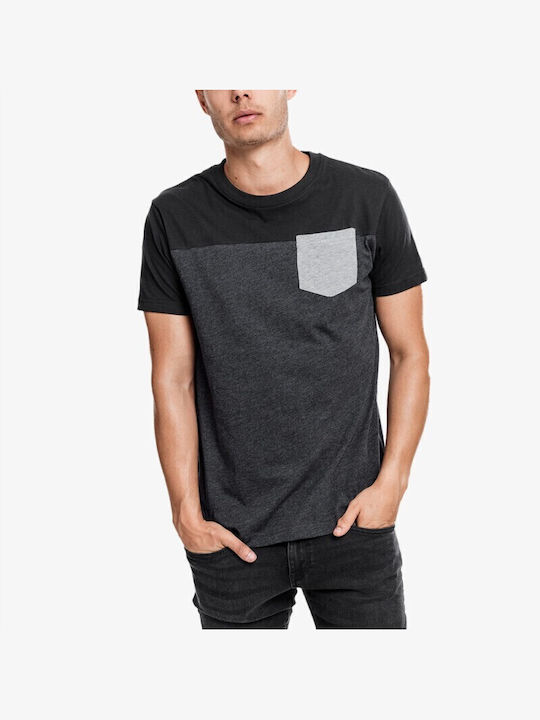 Urban Classics T-shirt Bărbătesc cu Mânecă Scurtă Charcoal/black/grey