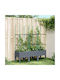 vidaXL Planter Box Plastic Grey 120x40x142.5cm.