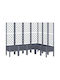 vidaXL Planter Box Plastic Gri 160x120x142cm.