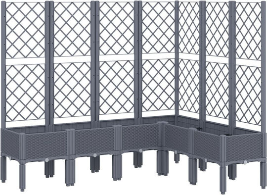 vidaXL Planter Box Plastic Gri 160x120x142cm.