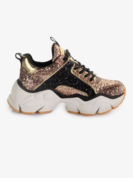 Buffalo Binary Γυναικεία Sneakers Gold / Black