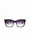 Ana Hickmann Women's Sunglasses with Black Plastic Frame and Gray Gradient Lens ah9222 a01