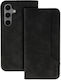 Wonder Back Cover Synthetic Leather / Silicone Black (Galaxy S24 Ultra)