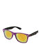 V-store Unisex Sonnenbrille mit Kunststoffrahmen Neon Purple Black Spiegel