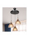 Pakketo Orazio Κρεμαστό Φωτιστικό Μελί με Ντουί E27 36x36x80εκ.
