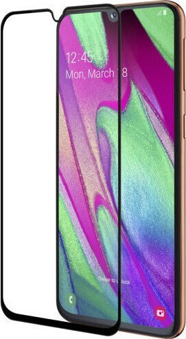 Vollkleber Vollflächig gehärtetes Glas Schwarz (Galaxy A40)