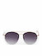 V-store Unisex Sunglasses with Rose Gold Metal Frame and Purple Gradient Lens 20.526GOLDBLACK